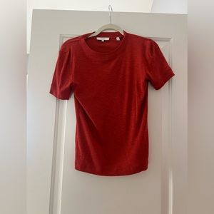 Rust-colored Vince t-shirt